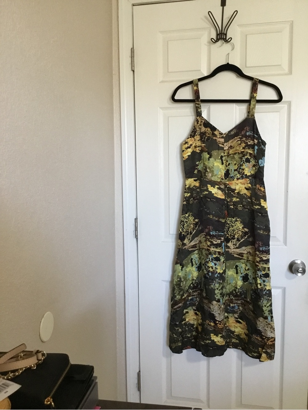 Aritzia Wilfred Le Fou Abstract Print Midi Slip Dress size 4